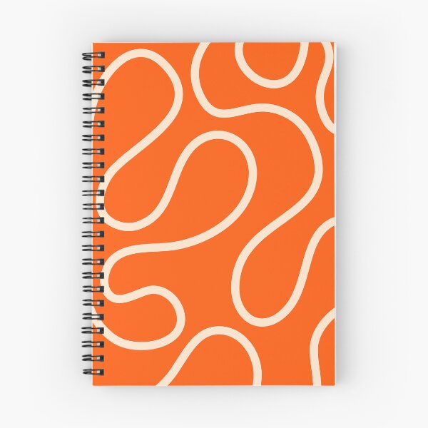 Item preview, Orange Minimal Curves Lines Abstract Artwork designed and sold by patternsoup.
