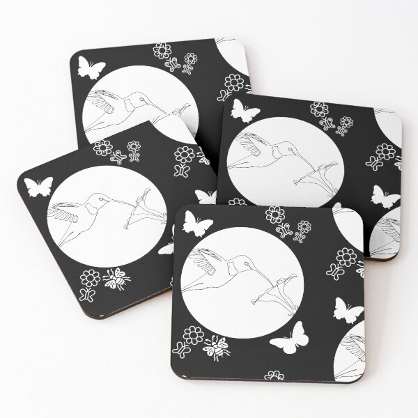 Item preview, Hummingbird With Flowers Native Garden Design designed and sold by EarthArtDesigns.