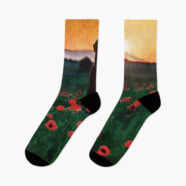 Item preview, Dog watching sunset in poppy field - never forget designed and sold by tinytiger77.