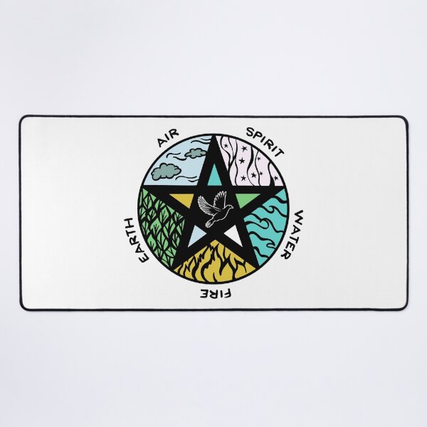 Item preview, Spiritual Dove Five Elements Pentagram Autumn Colour designed and sold by OmniRoseArt.