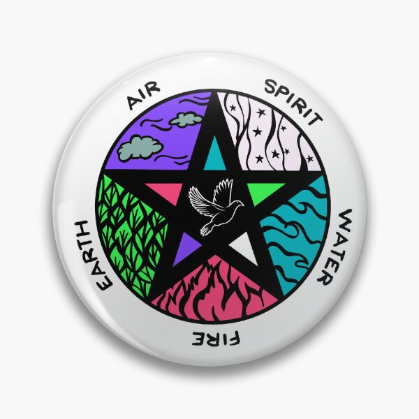 Item preview, Spiritual Dove Five Elements Pentagram Spring Colour designed and sold by OmniRoseArt.