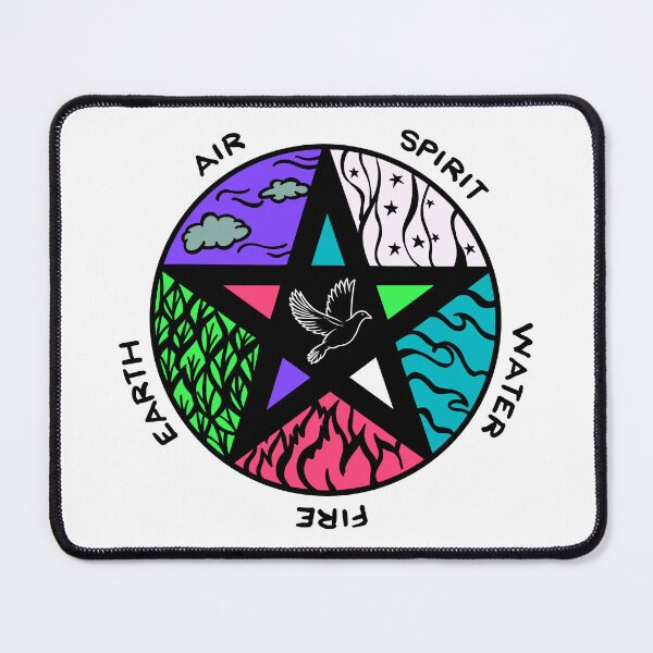 Item preview, Spiritual Dove Five Elements Pentagram Spring Colour designed and sold by OmniRoseArt.