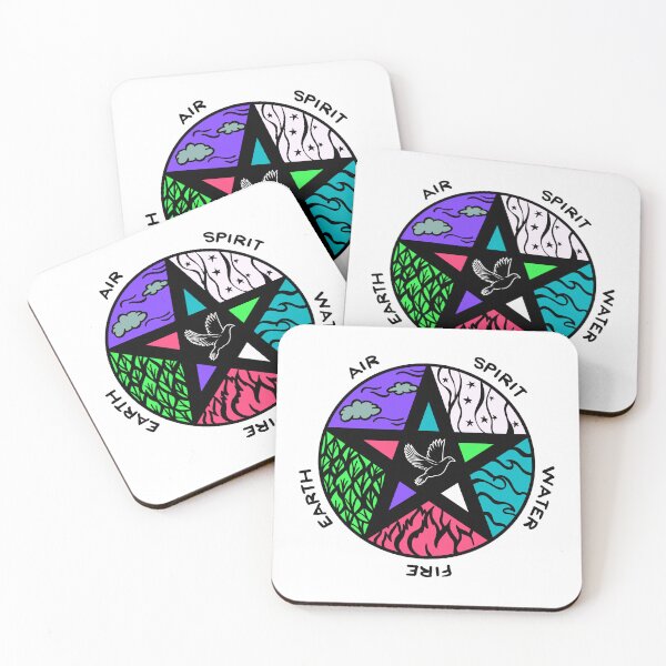 Item preview, Spiritual Dove Five Elements Pentagram Spring Colour designed and sold by OmniRoseArt.