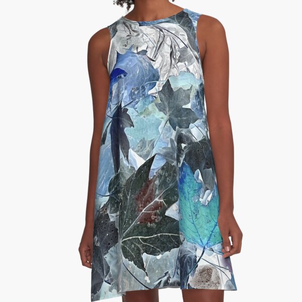 Blue Fall - Fall comes in many colors A-Line Dress