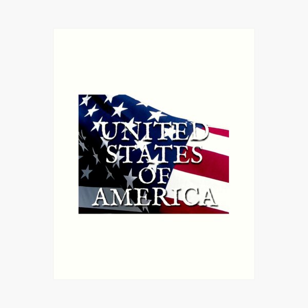 Item preview, UNITED STATES OF AMERICA with an American Flag background designed and sold by AmericaFreedom.