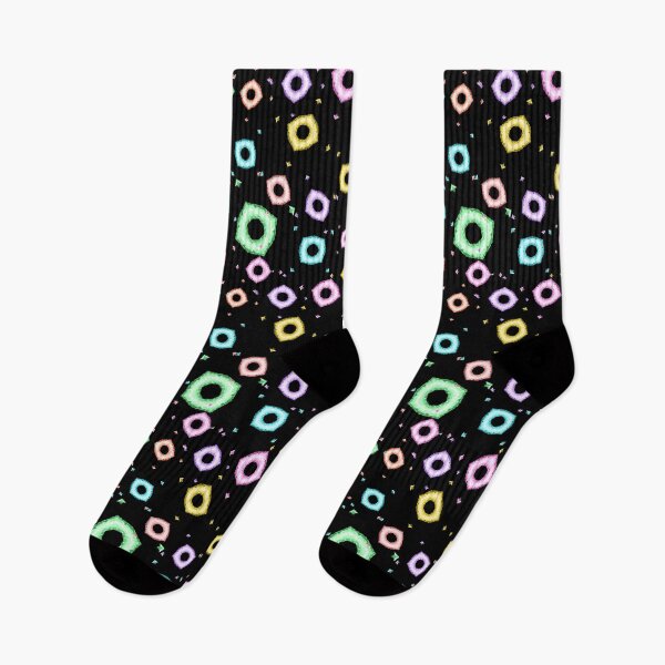 Item preview, Copy of Fluroescent Rainbow Square Donut Confetti Black designed and sold by Bright76.