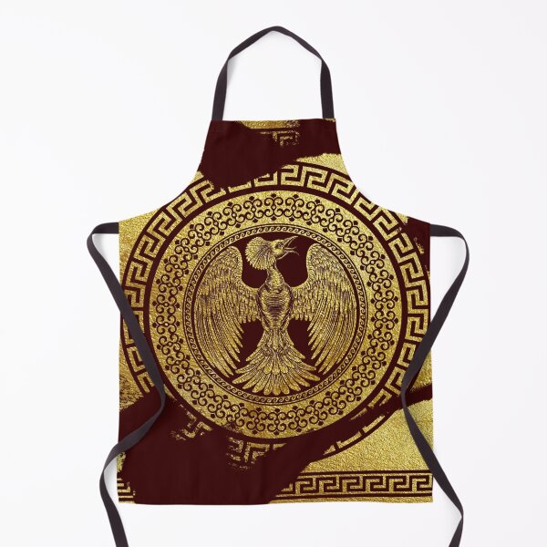 Item preview, The Phoenix of Greek Mythology Maroon Black Gold designed and sold by Yiorgos Designs.