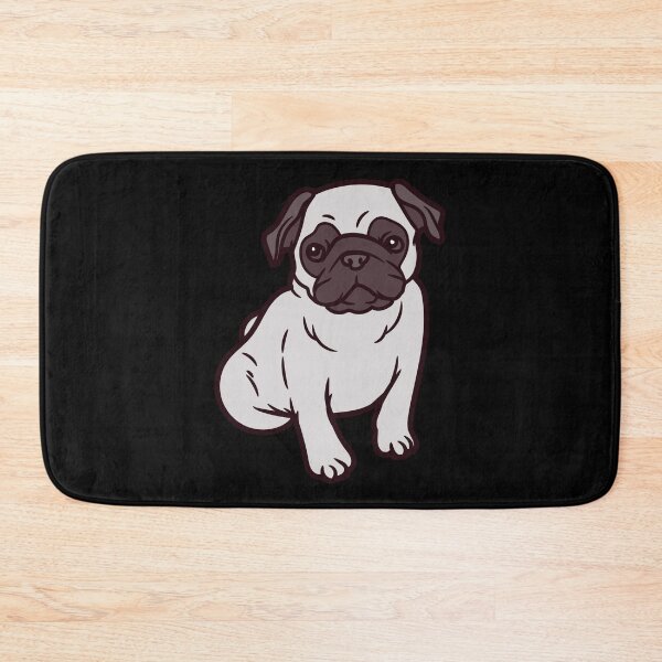 Item preview, Cute White Pug V1 designed and sold by The Love Quill.