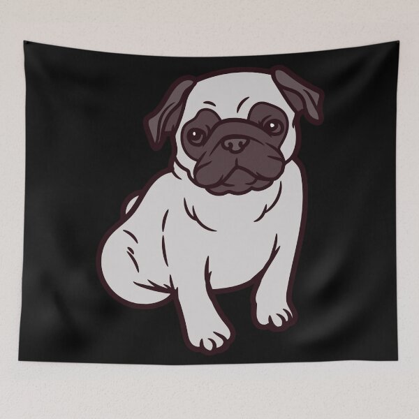 Item preview, Cute White Pug V1 designed and sold by The Love Quill.