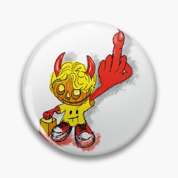 Item preview, Demon Jack-O-Lantern Halloween Illustration designed and sold by threeeyedspider.