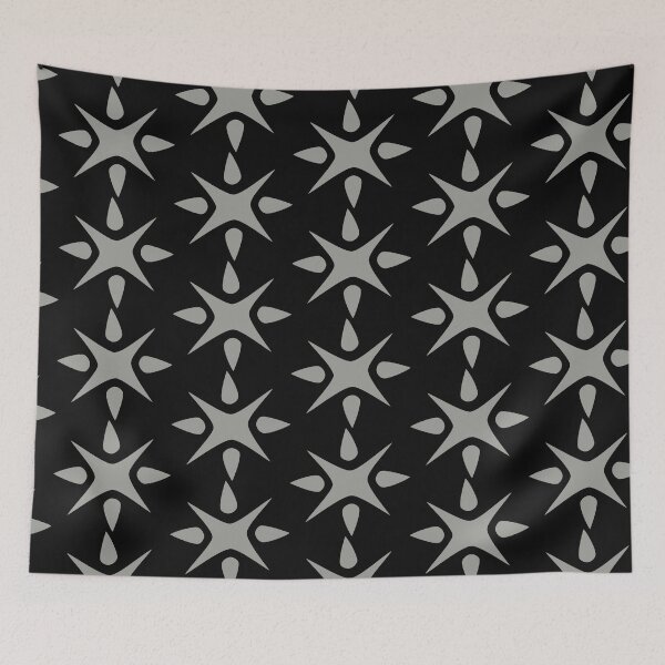 Item preview, Large Geometric abstract snowflake in grey designed and sold by AngelDawnDesign.