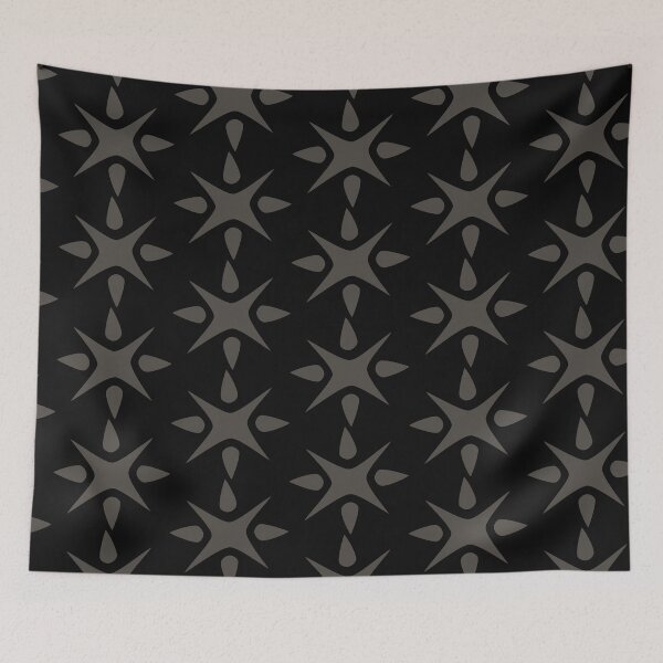 Item preview, Large Geometric abstract snowflake in grey designed and sold by AngelDawnDesign.