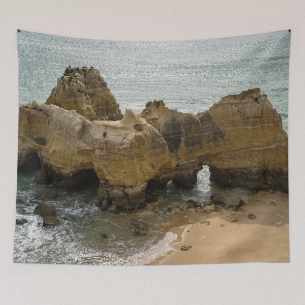 Item preview, Colorful Gnarled Sea Stacks and Arches from Above designed and sold by Georgia Mizuleva.