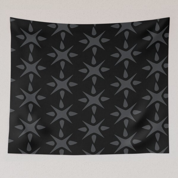 Item preview, Large Geometric abstract snowflake in dark grey designed and sold by AngelDawnDesign.