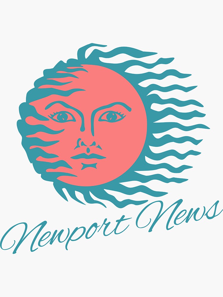 "Classic Sun Newport News, Virginia" Sticker for Sale by Destination88