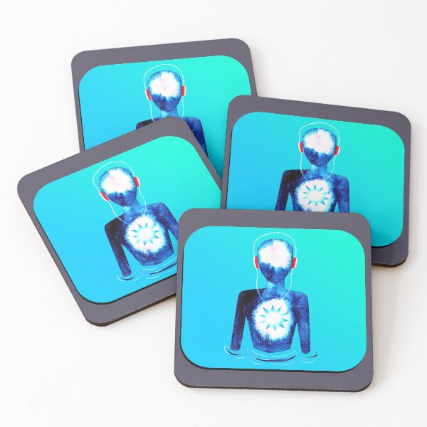Item preview, Meditation Man w/ Headphones designed and sold by RealmsBeyond.