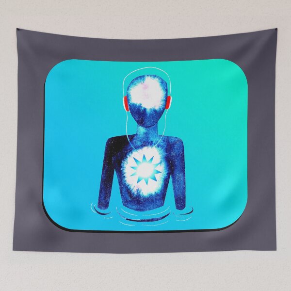 Item preview, Meditation Man w/ Headphones designed and sold by RealmsBeyond.