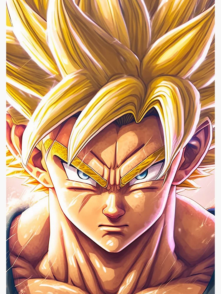 Super Saiyan Blue Goku Greeting Card by Creationistlife