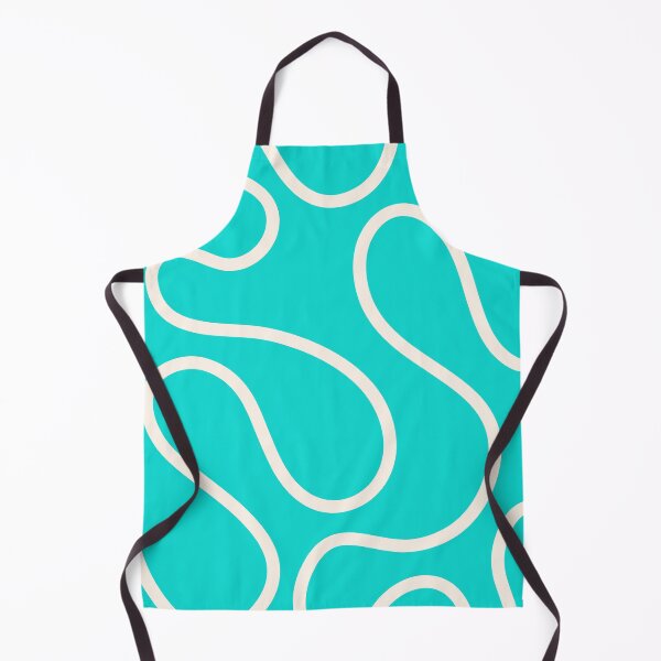 Aperçu de l'œuvre Turquoise Minimal Curves Lines Abstract Artwork créée et vendue par patternsoup.