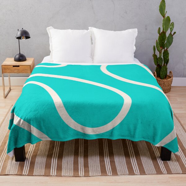 Item preview, Turquoise Minimal Curves Lines Abstract Artwork designed and sold by patternsoup.