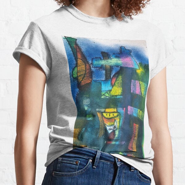 The master and the cat which watch a movie Classic T-Shirt