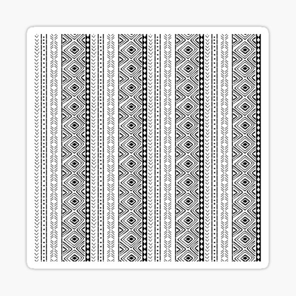 White Mudcloth Sticker