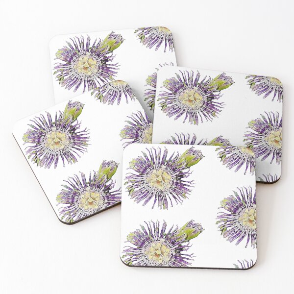 Item preview, Blue Passionflower Hybrid Watercolor designed and sold by Floral-Art.