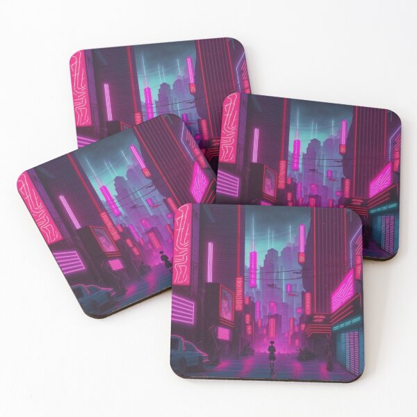 Item preview, Dark Synthwave Cityscape designed and sold by Unicorn Trainwreck.