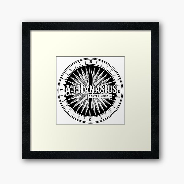 Vista previa del artículo con la obra «Athanasius Contra Mundum - Brújula», diseñado y vendido por Patristix.