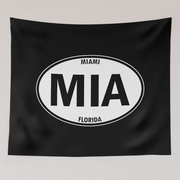 Item preview, MIA, Miami, Florida Oval Travel Sticker designed and sold by BBTravels.