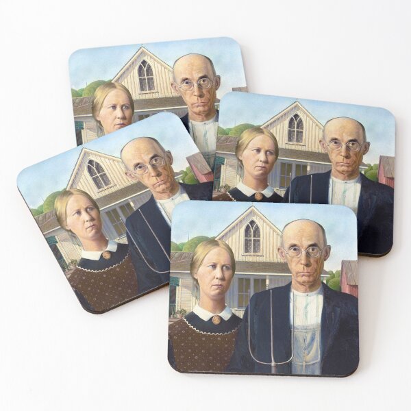 Item preview, Grant Wood's American Gothic (1930) designed and sold by Oliveirallan.