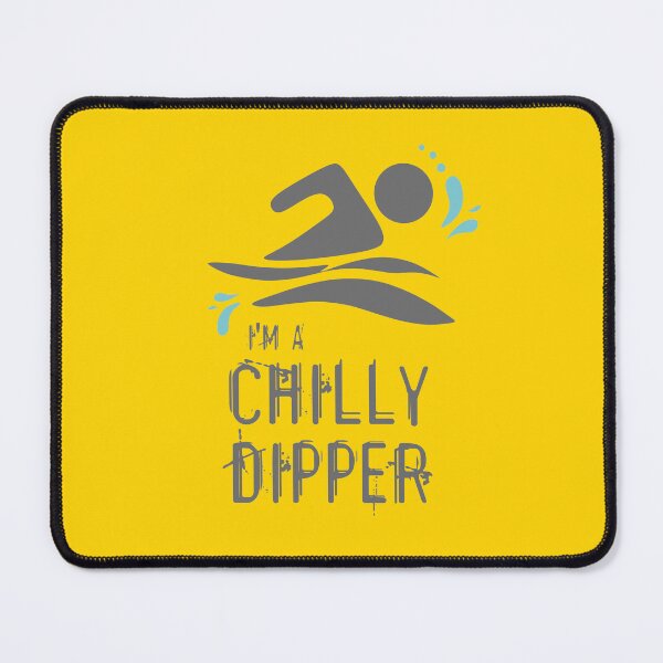 Item preview, Calling all wild open water swimming, winter bathers. Im a Chilly Dipper fun design for swimmer lovers. Lemon Yellow designed and sold by Caroline Laursen.