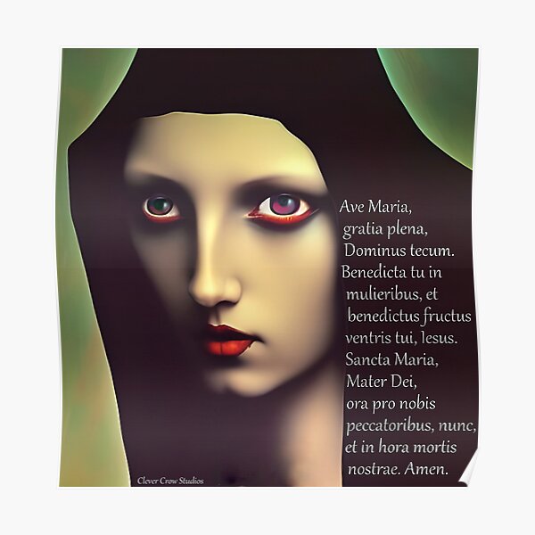 ave-maria-latin-prayer-card-poster-for-sale-by-clevercrowcurio