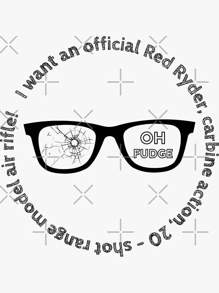 "OH FUDGE Glasses and Quote Inspired by Ralphie from A Christmas Story
