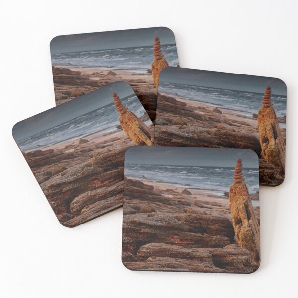 Item preview, Florida Beach Cairns at Sunset designed and sold by nbrandsberg.