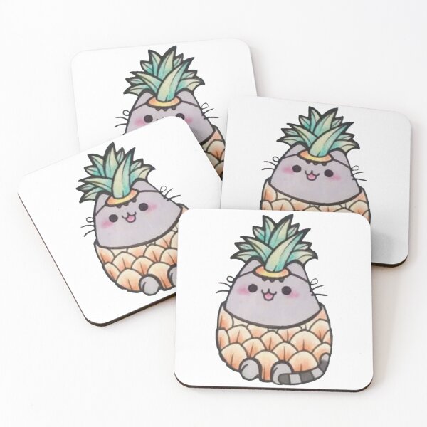Item preview, Cute Cat in a Pineapple - Anatomy of a Pineapple  designed and sold by DuaaSiddiqui.