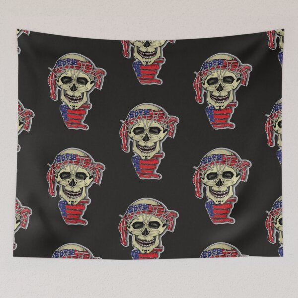 Item preview, American skull slim fit t-shirt  designed and sold by HarroBlank.