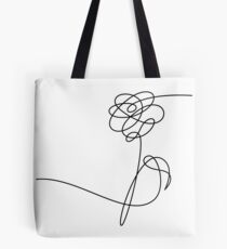 BTS LOVE YOURSELF 'HER' FLOWER BLACK Tote Bag