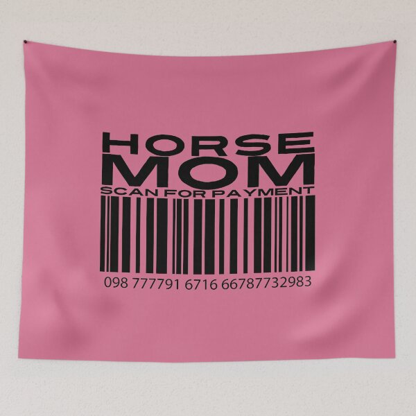 Item preview, Horse Mom Scan For Payment | Horse Mom | Equestrian Mom (White Lettering Available) designed and sold by Wavecrest Wearables.