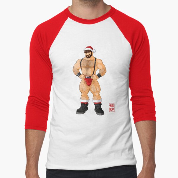ADAM LIKES SANTA Baseball ¾ Sleeve T-Shirt
