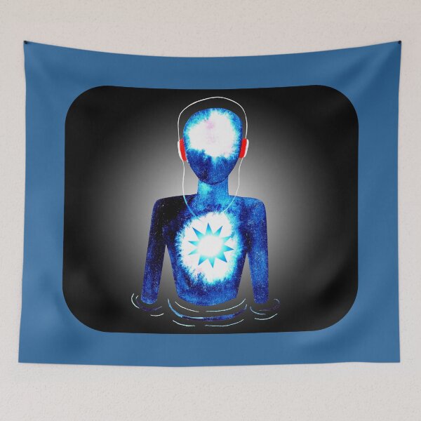 Item preview, Meditation Man w/ Headphones designed and sold by RealmsBeyond.