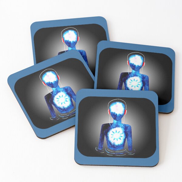 Item preview, Meditation Man w/ Headphones designed and sold by RealmsBeyond.