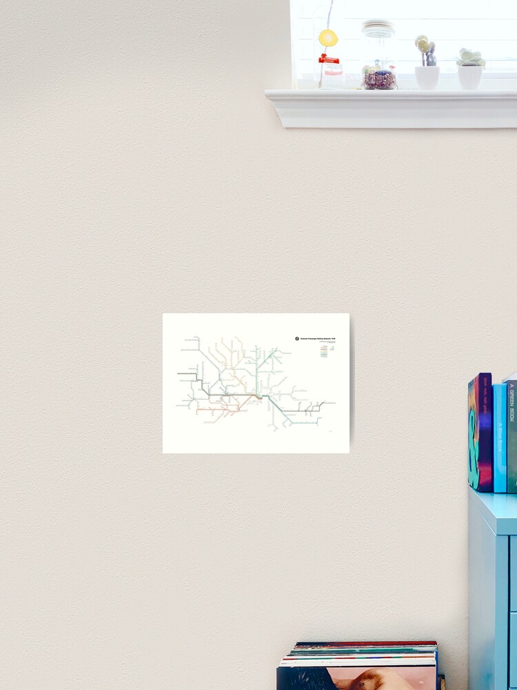Thumbnail 1 of 3, Art Print, 1928 Victorian Railways Map designed and sold by pmallis.