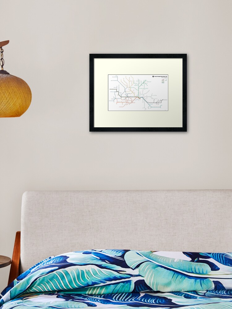 Thumbnail 1 of 7, Framed Art Print, 1928 Victorian Railways Map designed and sold by pmallis.