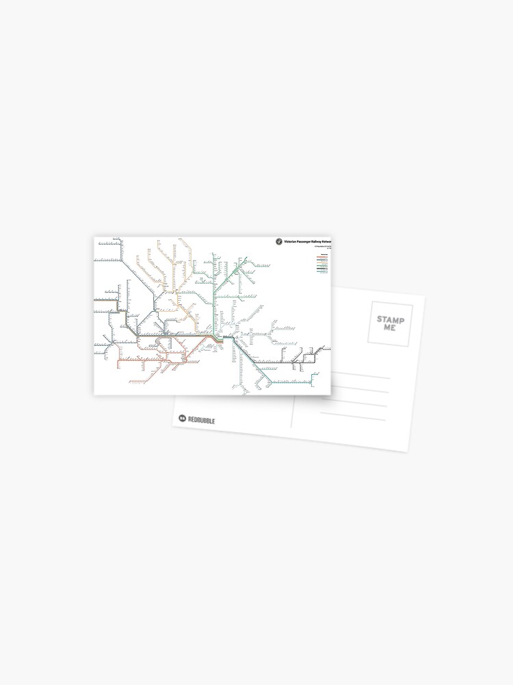 Thumbnail 1 of 2, Postcard, 1928 Victorian Railways Map designed and sold by pmallis.