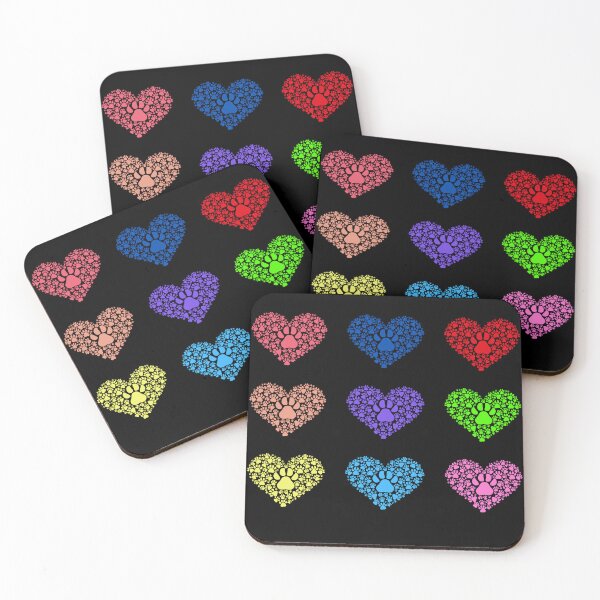 Item preview, Colorful feline hearts designed and sold by The-Blue-Feline.