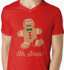 Oh, Snap! Gingerbread Man Men's V-Neck T-Shirt