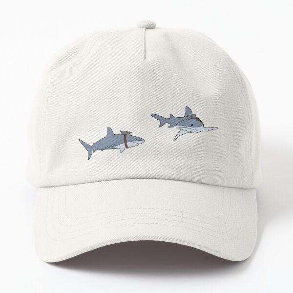 Vista previa del artículo con la obra «Tiburones con rayos láser», diseñado y vendido por Hilary Morrison.