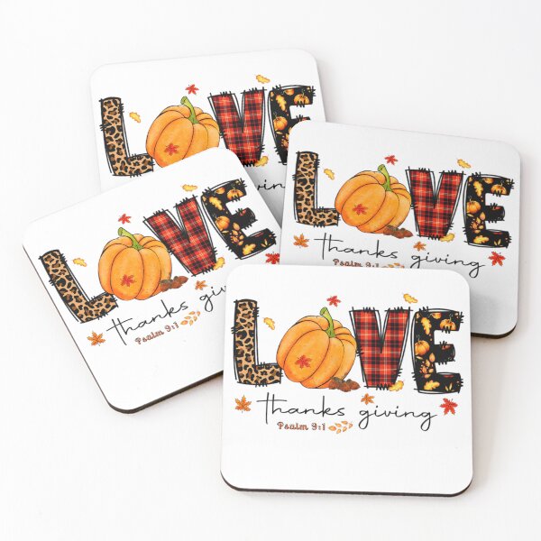 Item preview, Love Thanksgiving. Happy Thanksgiving. Psalm 9:1 designed and sold by onlyscriptures.