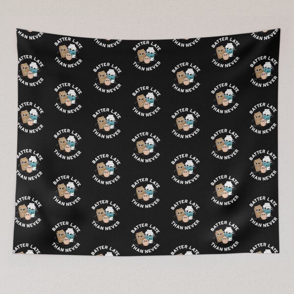 Item preview, Batter Late Than Never Funny Baking Puns (Dark BG) designed and sold by punnybone.